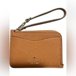 ♠️New Kate Spade Brown Leather Wristlet / Cardholder
